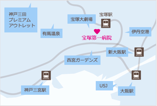 宝塚第一病院周辺スポット